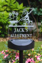 Personalised Memento Company Personalised Gnome Garden Outdoor Solar Light in Clear - thumbnail 4