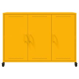 Berkfield Home Sideboard Mustard Yellow 100.5x39x72 cm Steel - thumbnail 6