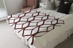 Benjamin Tate Design Tiled Geometrics Blanket in Natural - Size: 120 cm x 150 cm - thumbnail 3