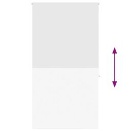 Berkfield Home Shower Roller Blind 120x240 cm Fabric Width 116 cm in White - thumbnail 5