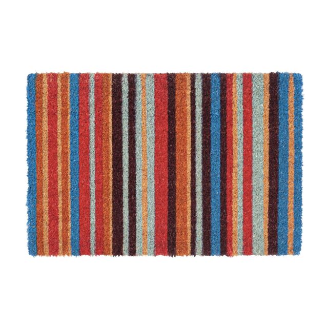 Nicola Spring Coir Door Mat - 90 x 60cm - Pinstripe - Size: 90 cm x 60 cm - image 1
