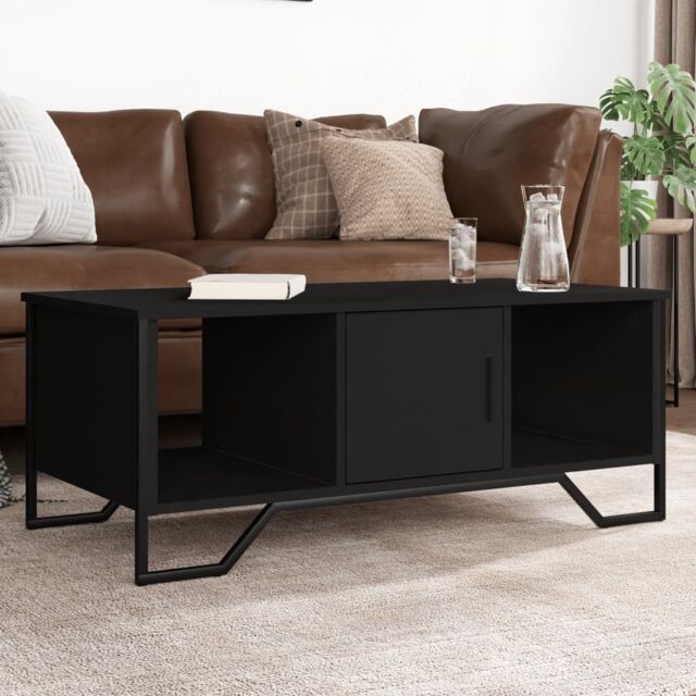 Berkfield Home Coffee Table Black 100x51x40 cm Engineered Wood - Size: 100 x 51 x 40 cm - image 1