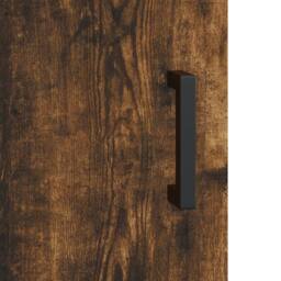 Berkfield Home Wall Cabinet Smoked Oak 60x31x60 cm Engineered Wood in Brown - Size: 60 x 31 x 60 cm - thumbnail 9