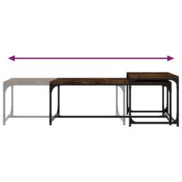 Berkfield Home Sturdy Coffee Tables 2 pcs Smoked Oak Engineered Wood in Brown - thumbnail 6