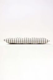 Homescapes Set of 4 Grey Stripe Seat Pad with Button Straps 100% Cotton 40 x 40 cm - Size: 40 cm x 40 cm - thumbnail 6