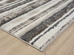 Desire Rugs Eleanor Modern Embossed Living Room Area Rug - Striped Design in Taupe - Size: 200 cm x 290 cm - thumbnail 4