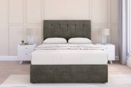 "Sloomy Highbury Dumfries Divan Set No Drawers-54"" Headboard in Light Grey - Size: Single" - thumbnail 1