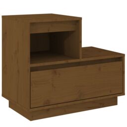 Berkfield Home Bedside Cabinets 2 pcs Honey Brown 60x34x51 cm Solid Wood Pine - Size: 60 x 34 x 51 cm - thumbnail 3