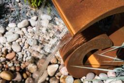 Primrose Sentosa Corten Steel Cascade Water Feature Without Reservoir 65cm in Brown - thumbnail 4