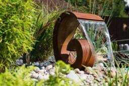 Primrose Sentosa Corten Steel Cascade Water Feature Without Reservoir 65cm in Brown - thumbnail 2