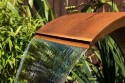 Primrose Sentosa Corten Steel Cascade Water Feature Without Reservoir 65cm in Brown - thumbnail 3