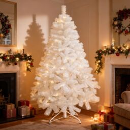 Shatchi White Alaskan Pine Christmas Tree - Full & Bushy Artificial Tree - Size: 6ft - thumbnail 3