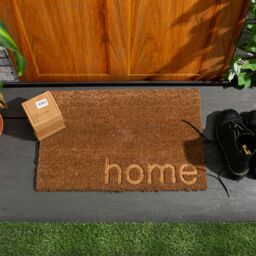 Nicola Spring Coir Door Mat Set - 60 x 40cm - Embossed Home in Brown - Size: 40 cm x 60 cm - thumbnail 6
