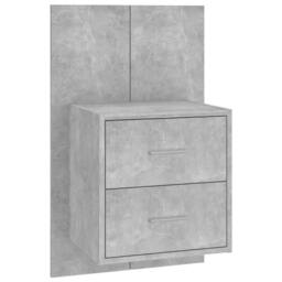 Berkfield Home Classic Bed Headboard with Cabinets Concrete Grey Engineered Wood - thumbnail 4