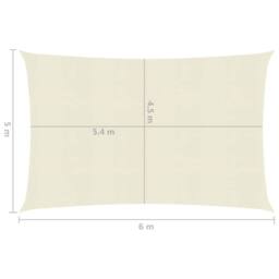 Berkfield Home Sunshade Sail 160 g/m ² Cream 5x6 m HDPE in Beige - thumbnail 6