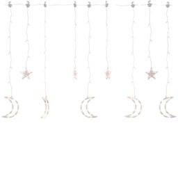 Berkfield Home Star & Moon Fairy Lights Remote Control 138 LED Warm White - thumbnail 2