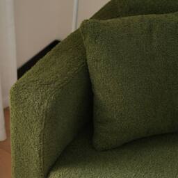 BTM Sofa bed with adjustable backrest cushions & side storage pockets in Green - thumbnail 6