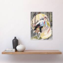 "Artery8 In Vaudeville The Bicycle Rider Demuth Wall Art Poster Print - Size: W12"" x H16""" - thumbnail 4