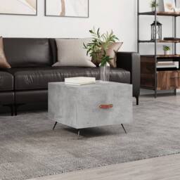 Berkfield Home Decorative Coffee Table Concrete Grey 50x50x40 cm Engineered Wood - Size: 50 x 50 x 40 cm - thumbnail 2