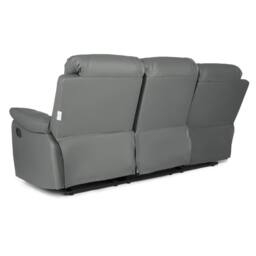 Bravich LTD Bonded Leather Recliner Sofa - 3 Seater in Grey - thumbnail 9