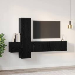 Berkfield Home TV Cabinet with Shelf Wall-mounted with Storage with Door 5 pcs B - thumbnail 4