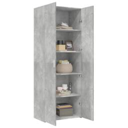 Berkfield Home Highboard Concrete Grey 70x42.5x185 cm Engineered Wood - thumbnail 3