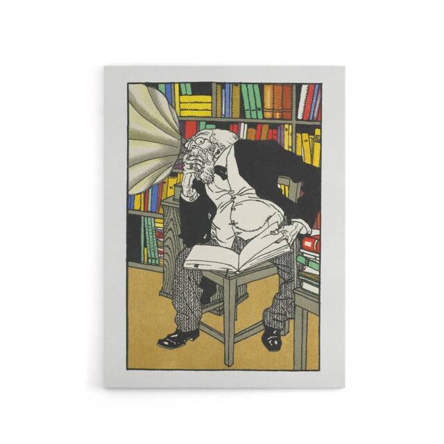 "Artery8 Dialectician With a Gramophone Moriz Jung Canvas Wall Art Print - Size: W12"" x H16""" - image 1