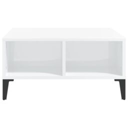 Berkfield Home Coffee Table High Gloss White 60x60x30 cm Engineered Wood - Size: 60 x 60 x 30 cm - thumbnail 3