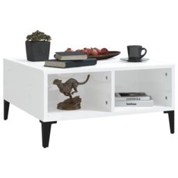 Berkfield Home Coffee Table High Gloss White 60x60x30 cm Engineered Wood - Size: 60 x 60 x 30 cm - thumbnail 5