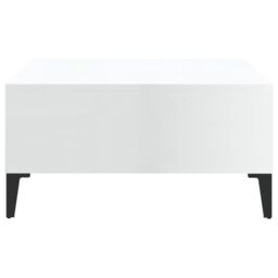 Berkfield Home Coffee Table High Gloss White 60x60x30 cm Engineered Wood - Size: 60 x 60 x 30 cm - thumbnail 4