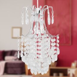 First Choice Lighting Set of 2 Chandelier Style Easy Fit Ceiling Light Shades in Clear - thumbnail 4
