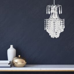 First Choice Lighting Set of 2 Chandelier Style Easy Fit Ceiling Light Shades in Clear - thumbnail 3