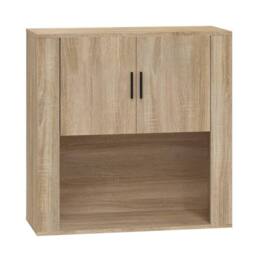 Berkfield Home Wall Cabinet Sonoma Oak 80x33x80 cm Engineered Wood in Beige - Size: 80 x 33 x 80 cm - thumbnail 1