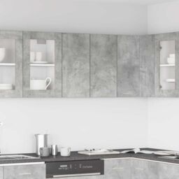 Berkfield Home Kitchen Wall Cabinet¬†Concrete Grey¬†60x31x60 cm Engineered Wood in Grey - Size: 60 x 31 x 60 cm - thumbnail 3