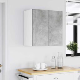 Berkfield Home Kitchen Wall Cabinet¬†Concrete Grey¬†60x31x60 cm Engineered Wood in Grey - Size: 60 x 31 x 60 cm - thumbnail 4