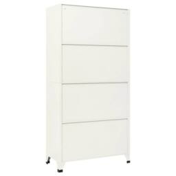 Berkfield Home Locker Cabinet Grey & Blue 90x45x180 cm Steel in Light Grey - Size: 90 x 45 x 180 cm - thumbnail 5