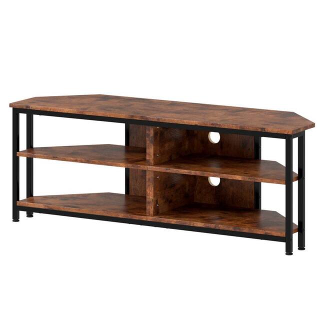 Levede 120CM RGB LED Light Wooden TV Cabinet for Max 55 Inch TV Storage Unit in Brown - image 1