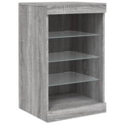 Berkfield Home Sideboard with LED Lights Grey Sonoma 41x37x67 cm - Size: 41 x 37 x 67 cm - thumbnail 3