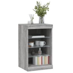 Berkfield Home Sideboard with LED Lights Grey Sonoma 41x37x67 cm - Size: 41 x 37 x 67 cm - thumbnail 5
