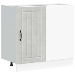 Berkfield Home Sink Base Cabinet Lucca Concrete Grey Engineered Wood - thumbnail 2