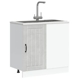 Berkfield Home Sink Base Cabinet Lucca Concrete Grey Engineered Wood - thumbnail 1