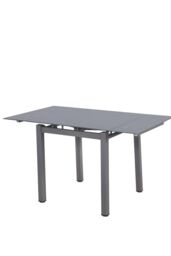Modernique Tempered Glass Extending Small Dining Table 80 cm to 130 cm in Grey - thumbnail 2