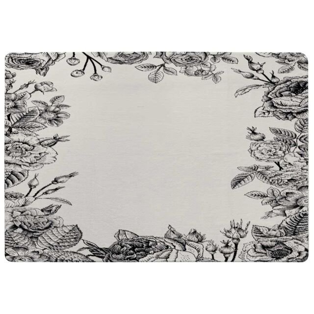 Benjamin Tate Design Hand Drawn Roses Designer Rug in Natural - Size: Large - image 1