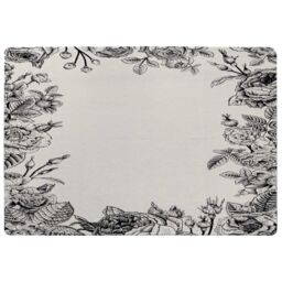 Benjamin Tate Design Hand Drawn Roses Designer Rug in Natural - Size: Large - thumbnail 1