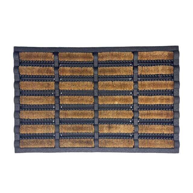 Nicoman Natural Coconut Coir Scraper Doormat in Brown - Size: 40 x 60 cm - image 1