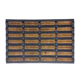 Nicoman Natural Coconut Coir Scraper Doormat in Brown - Size: 40 x 60 cm - thumbnail 1