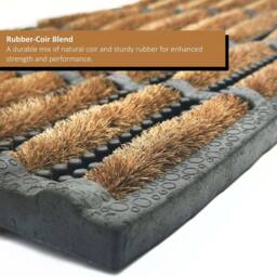 Nicoman Natural Coconut Coir Scraper Doormat in Brown - Size: 40 x 60 cm - thumbnail 5