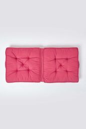 Homescapes Cotton Travel Support Booster Cushion in Red - Size: 50 cm x 50 cm - thumbnail 3