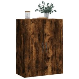 Berkfield Home Wall Mounted Cabinet Smoked Oak 69.5x34x90 cm Engineered Wood in Brown - thumbnail 4