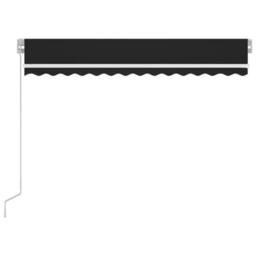Berkfield Home Manual Retractable Awning with LED 350x250 cm Anthracite - thumbnail 3